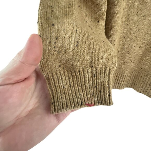 J.Jill Womens Speckled Turtleneck Sweater S Tan Long Sleeves Oversized Lagenlook - Picture 6 of 8